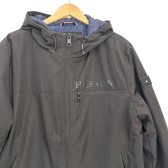 Tommy Hilfiger Black Full Zip Stretch Water and Wind Resistant Jacket Size XL - Picture 2 of 9
